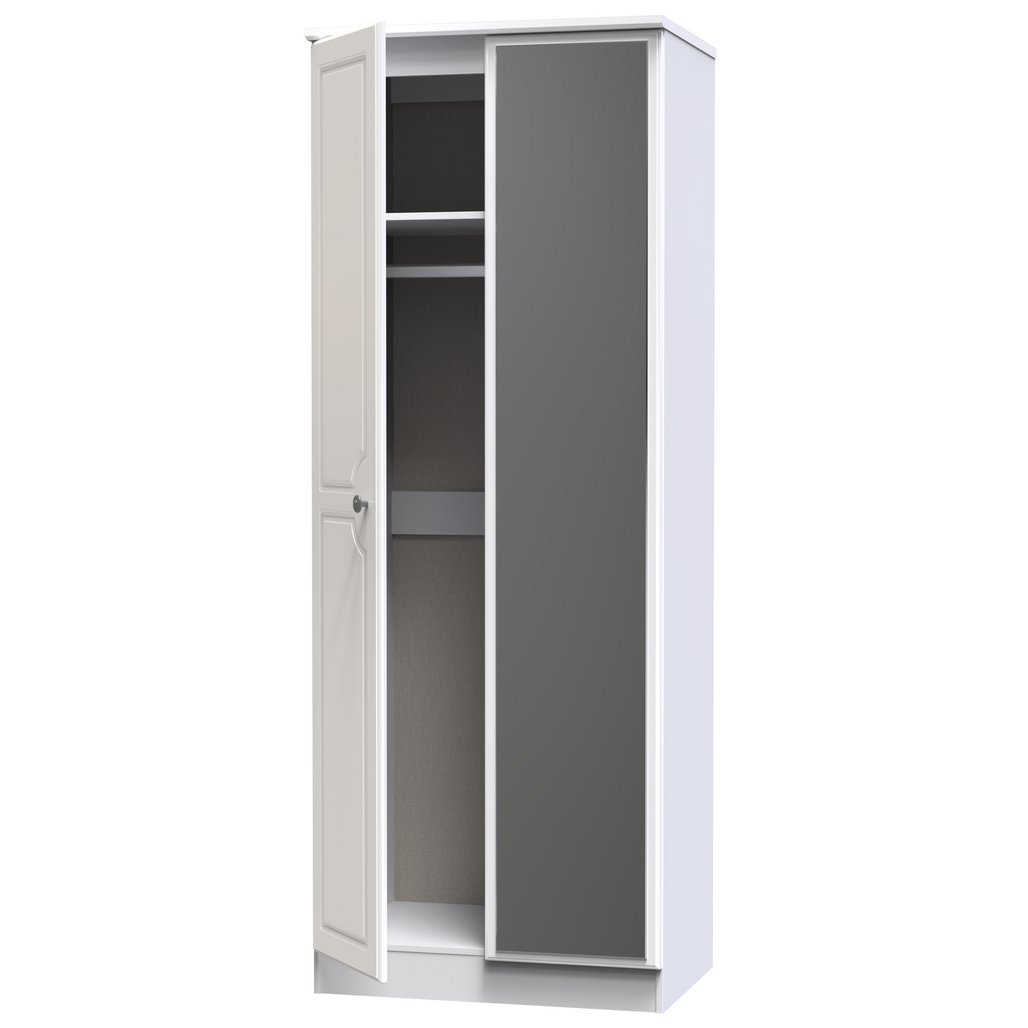 Pembroke Tall Mirrored 2 Door Double Wardrobe