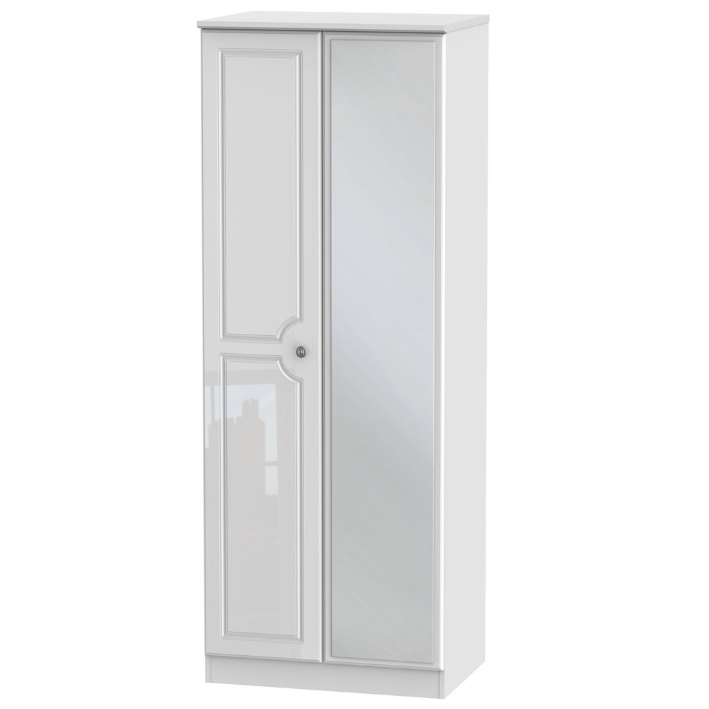 Pembroke Tall Mirrored 2 Door Double Wardrobe