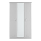 Pembroke Grey Ash 3 Door Mirrored Wardrobe