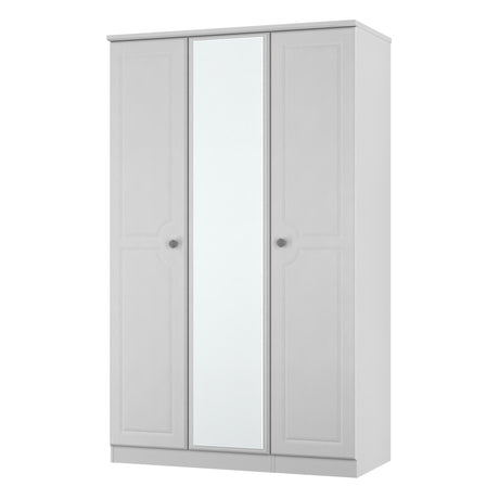 Pembroke Grey Ash 3 Door Mirrored Wardrobe