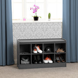 Portland Shoe Storage Rack with Fabric Bench Seat