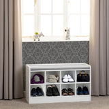 Portland Shoe Storage Rack with Fabric Bench Seat