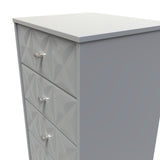 Pixel 5 Drawer Bedside Cabinet with Dark Scandinavian Legs