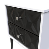 Pixel 2 Drawer Bedside Cabinet with Dark Scandinavian Legs