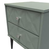 Pixel 2 Drawer Bedside Cabinet with Dark Scandinavian Legs