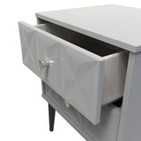 Pixel 2 Drawer Bedside Cabinet with Dark Scandinavian Legs