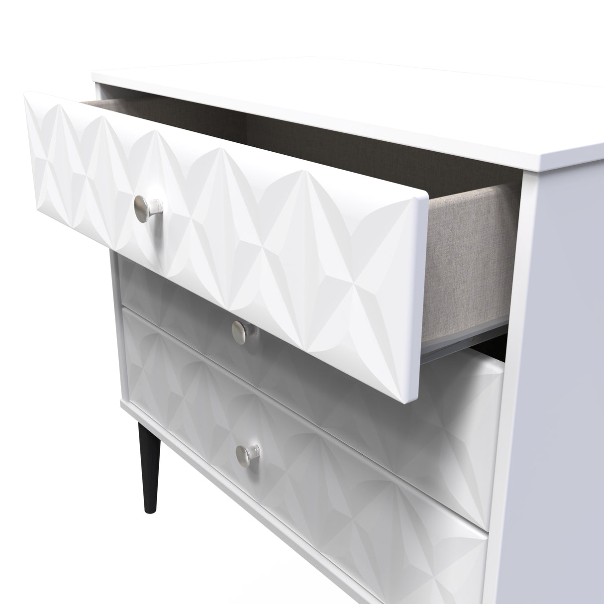 Pixel 3 Drawer Chest with Dark Scandinavian Legs