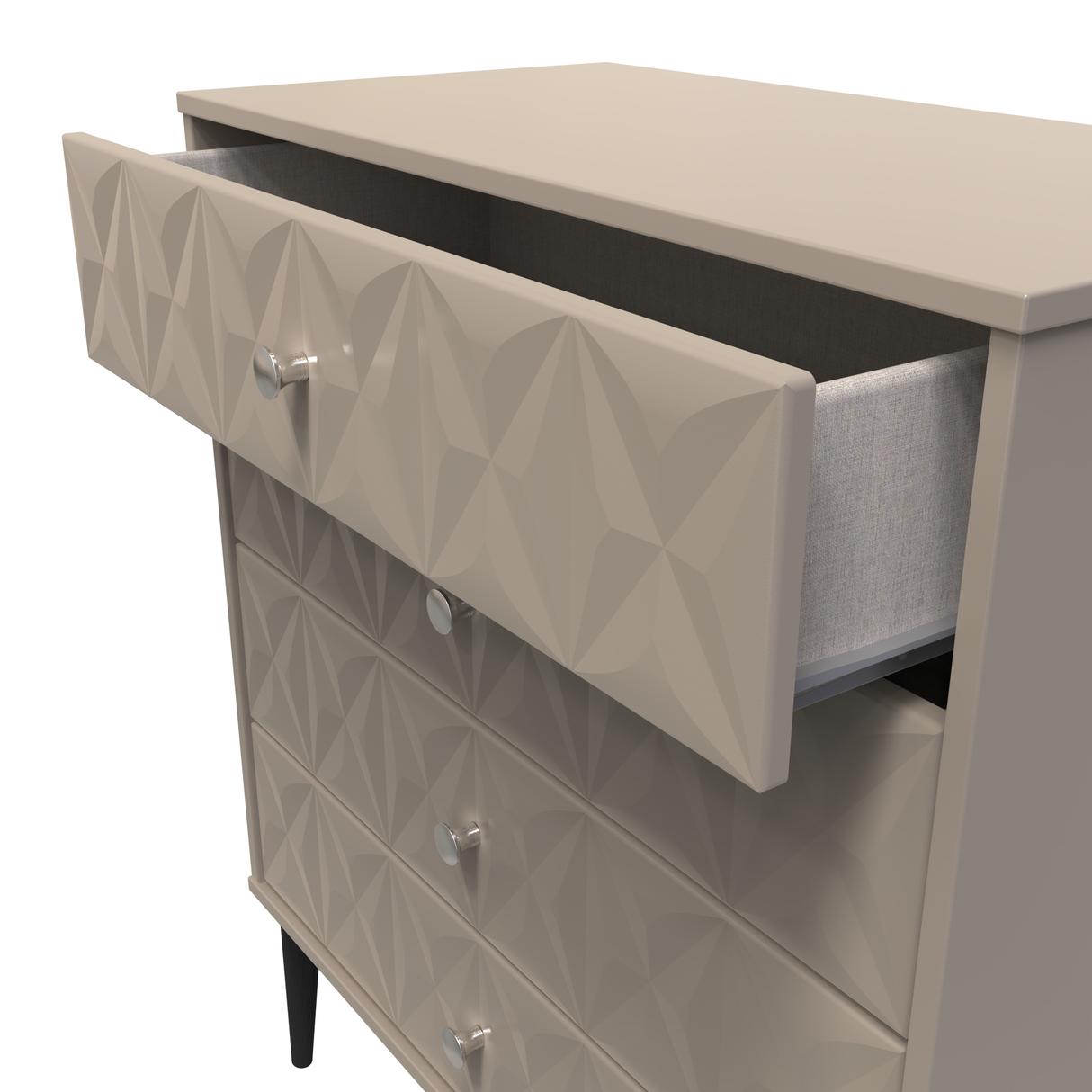 Pixel 4 Drawer Chest with Dark Scandinavian Legs