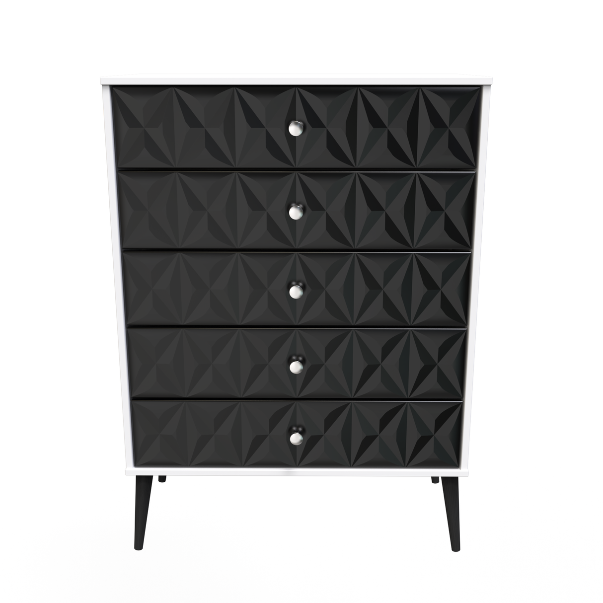 Pixel 5 Drawer Chest with Dark Scandinavian Legs