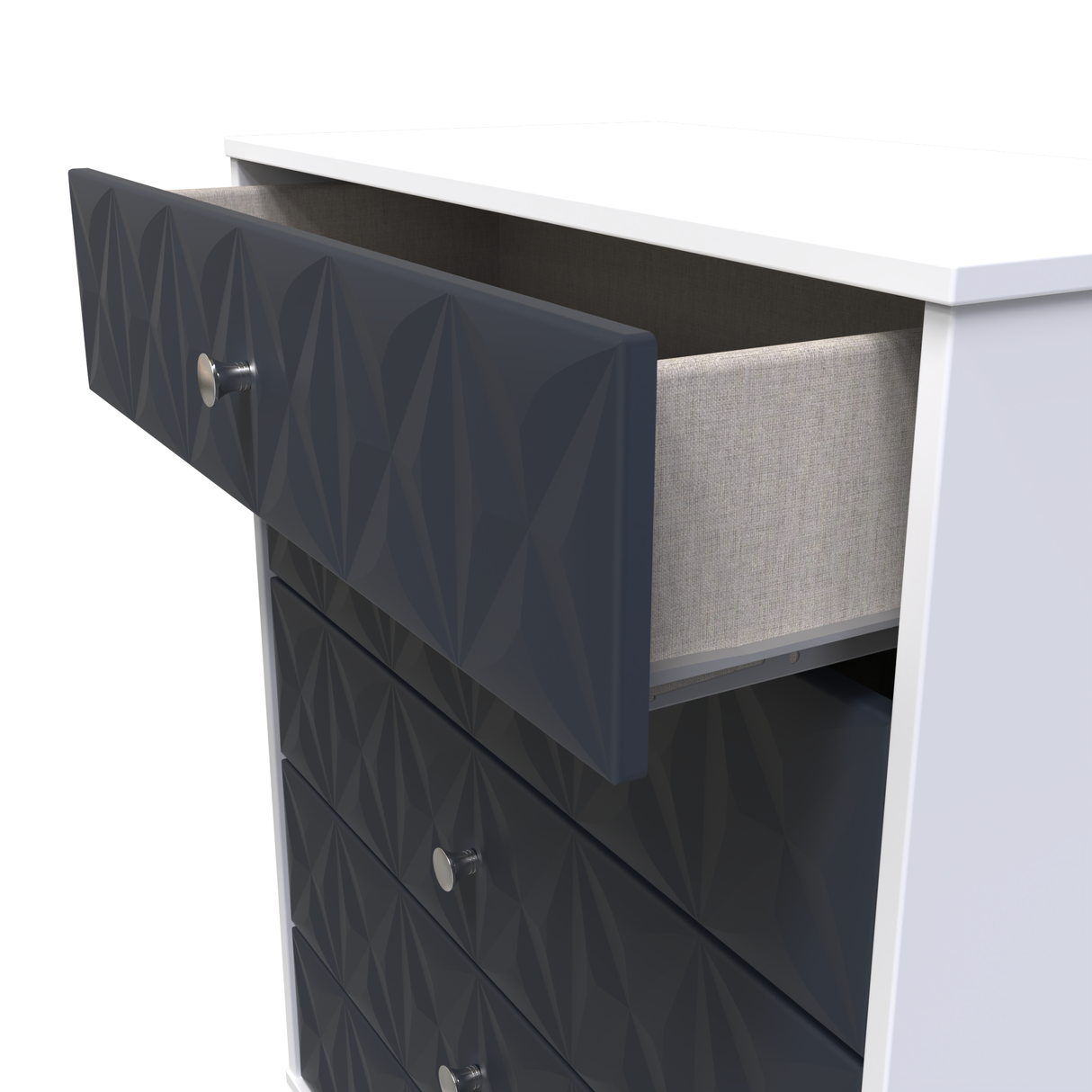 Pixel 5 Drawer Chest with Dark Scandinavian Legs