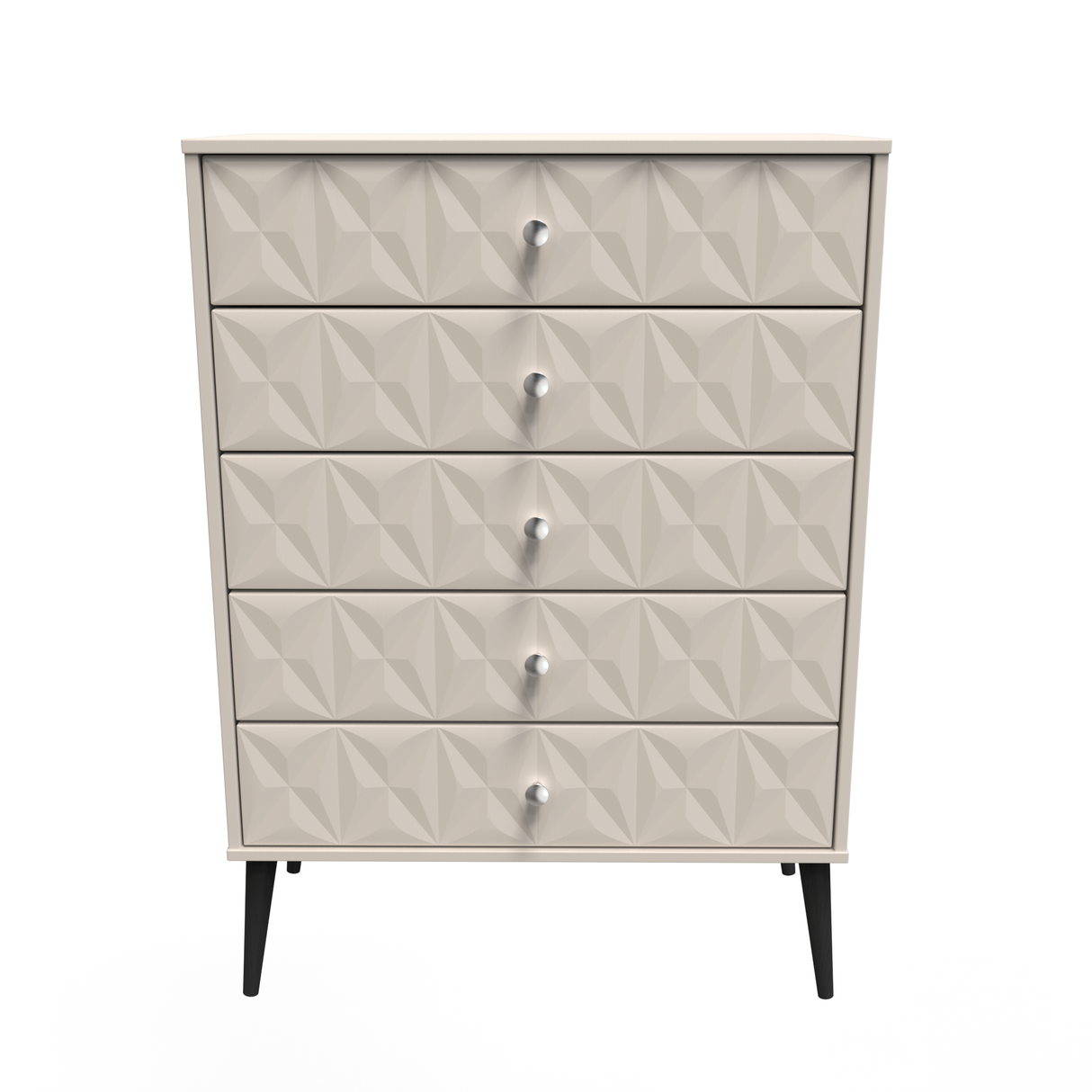 Pixel 5 Drawer Chest with Dark Scandinavian Legs