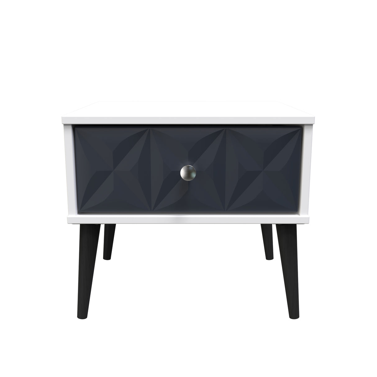 Pixel 1 Drawer Bedside Cabinet with Dark Scandinavian Legs