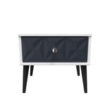 Pixel 1 Drawer Bedside Cabinet with Dark Scandinavian Legs