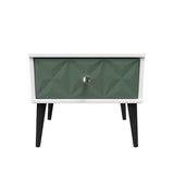 Pixel 1 Drawer Bedside Cabinet with Dark Scandinavian Legs