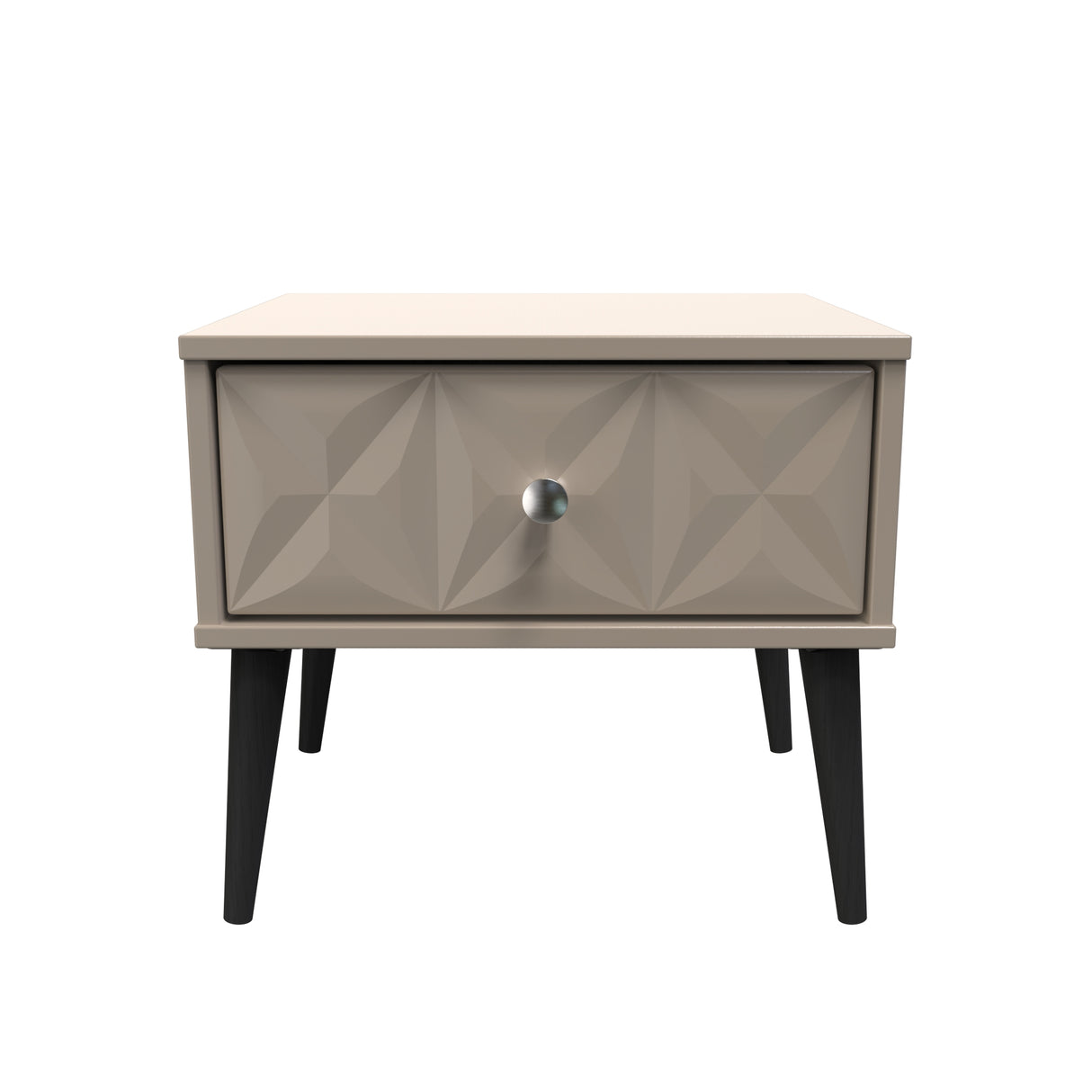 Pixel 1 Drawer Bedside Cabinet with Dark Scandinavian Legs