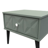 Pixel 1 Drawer Bedside Cabinet with Dark Scandinavian Legs