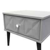 Pixel 1 Drawer Bedside Cabinet with Dark Scandinavian Legs