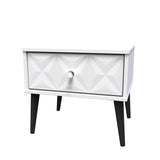 Pixel 1 Drawer Bedside Cabinet with Dark Scandinavian Legs