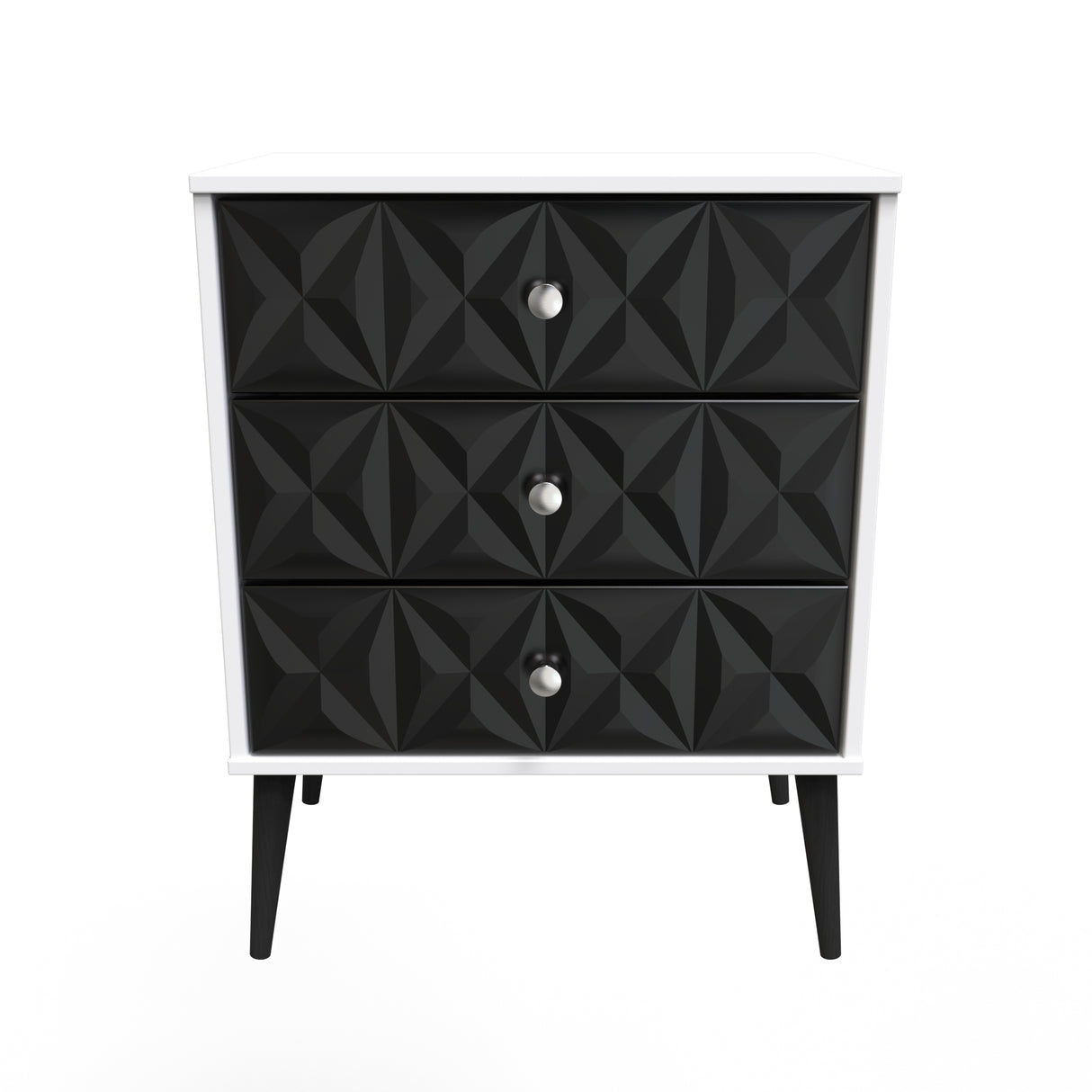 Pixel 3 Drawer Midi Chest with Dark Scandinavian Legs