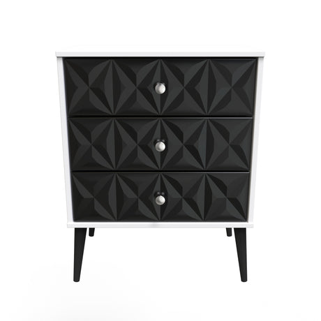 Pixel 3 Drawer Midi Chest with Dark Scandinavian Legs