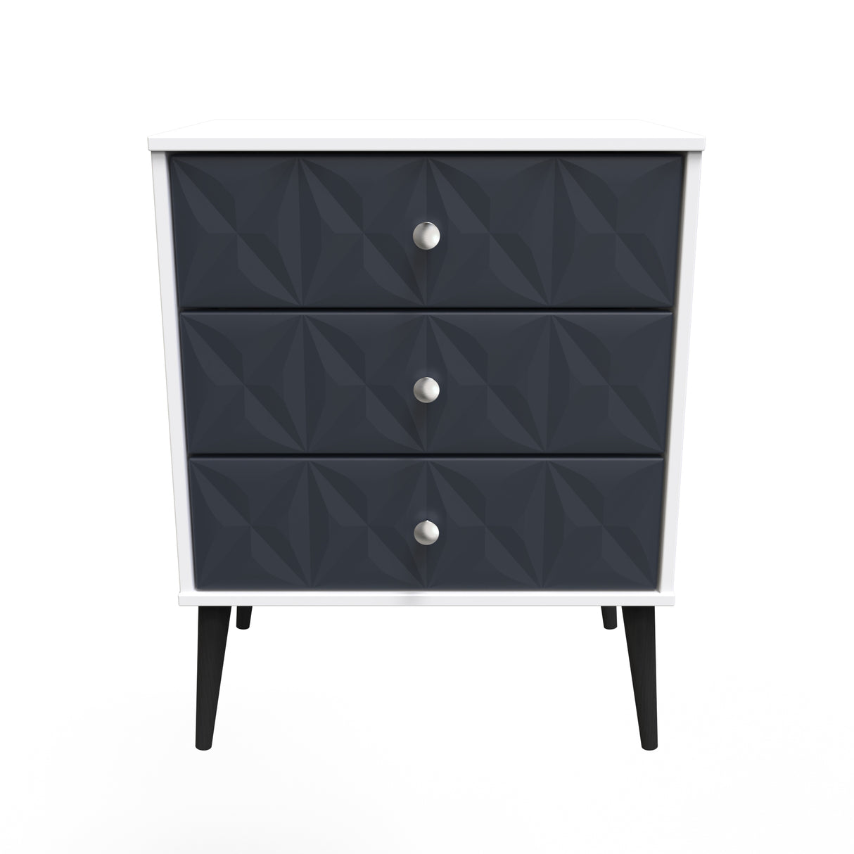 Pixel 3 Drawer Midi Chest with Dark Scandinavian Legs