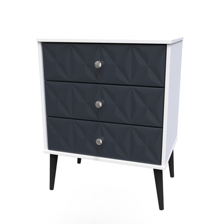 Pixel 3 Drawer Midi Chest with Dark Scandinavian Legs