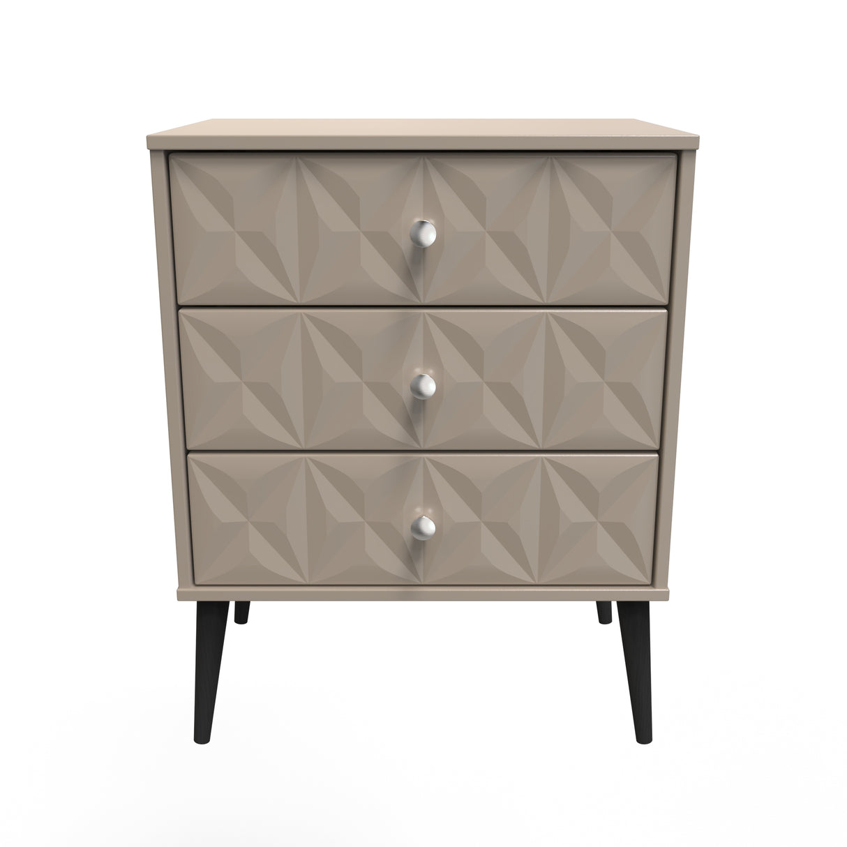 Pixel 3 Drawer Midi Chest with Dark Scandinavian Legs