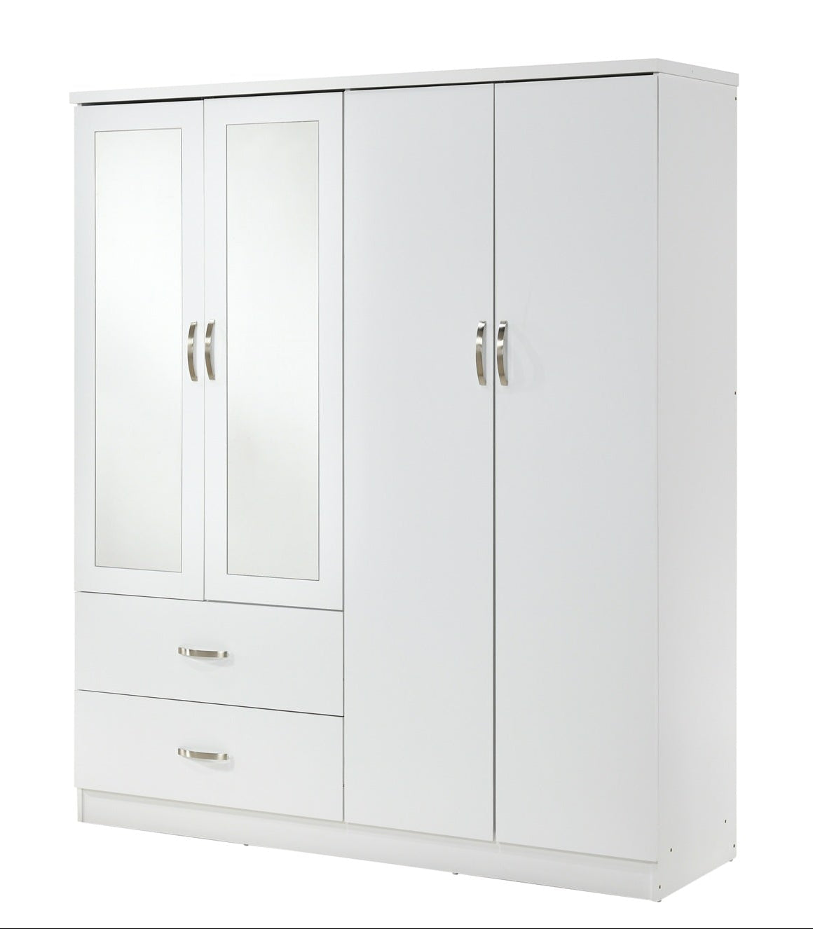 Paddington 4 Door 2 Drawer Mirrored Wardrobe