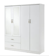 Paddington 4 Door 2 Drawer Mirrored Wardrobe
