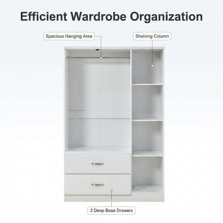Paddington 3 Door 2 Drawer Mirrored Wardrobe