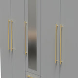 Haworth Tall 5 Door 2 Drawer Mirrored Wardrobe