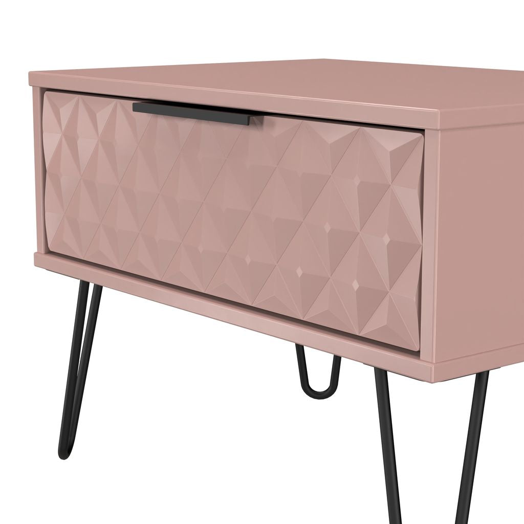 Harlequin 1 Drawer Midi Chest with Black Hairpin Legs