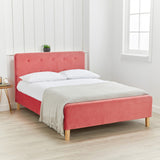 Pierre Velvet Fabric Bed Frame