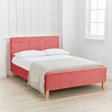 Pierre Velvet Fabric Bed Frame