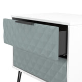 Harlequin 2 Drawer Midi Chest with Black Hairpin Legs