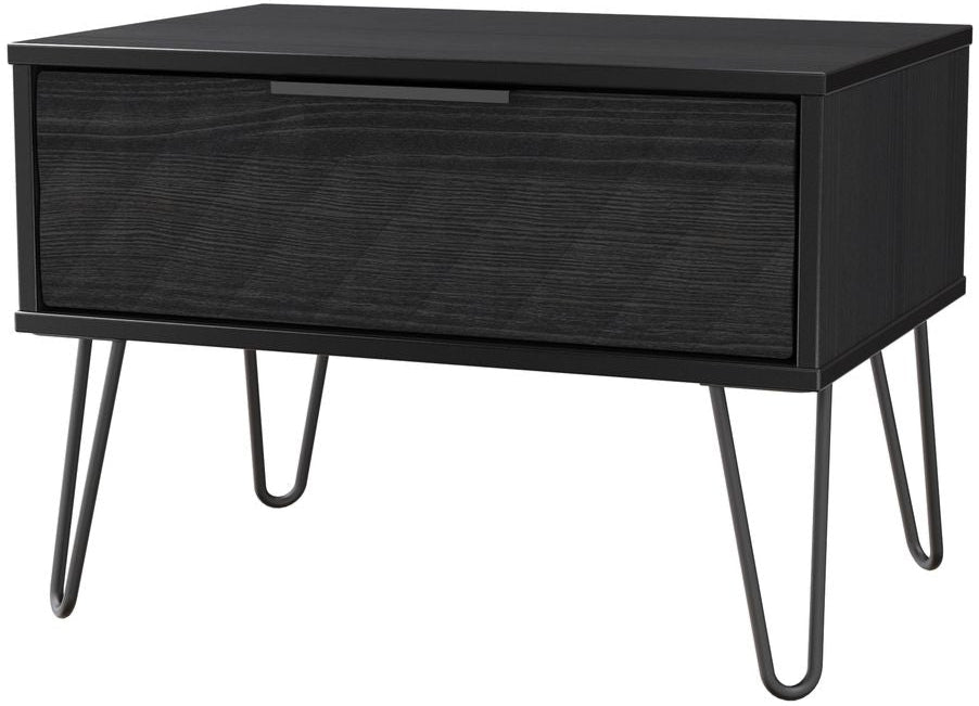 Harlequin 1 Drawer Midi Chest with Black Hairpin Legs