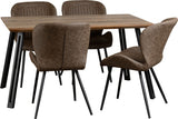 Quebec Straight Edge Dining Table Set with 4 Chairs