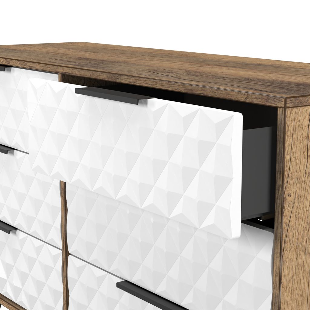 Harlequin 6 Drawer Chest with Black Hairpin Legs