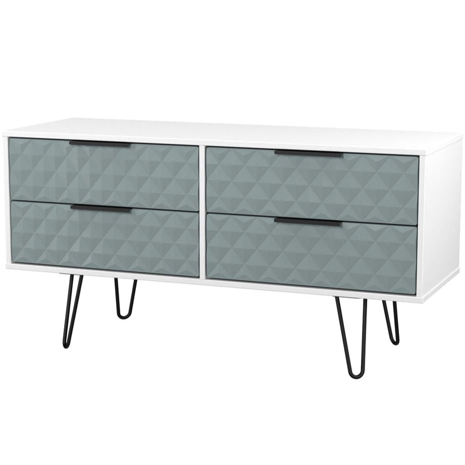 Harlequin 4 Drawer Bed Box with Black Hairpin Legs