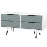 Harlequin 4 Drawer Bed Box with Black Hairpin Legs