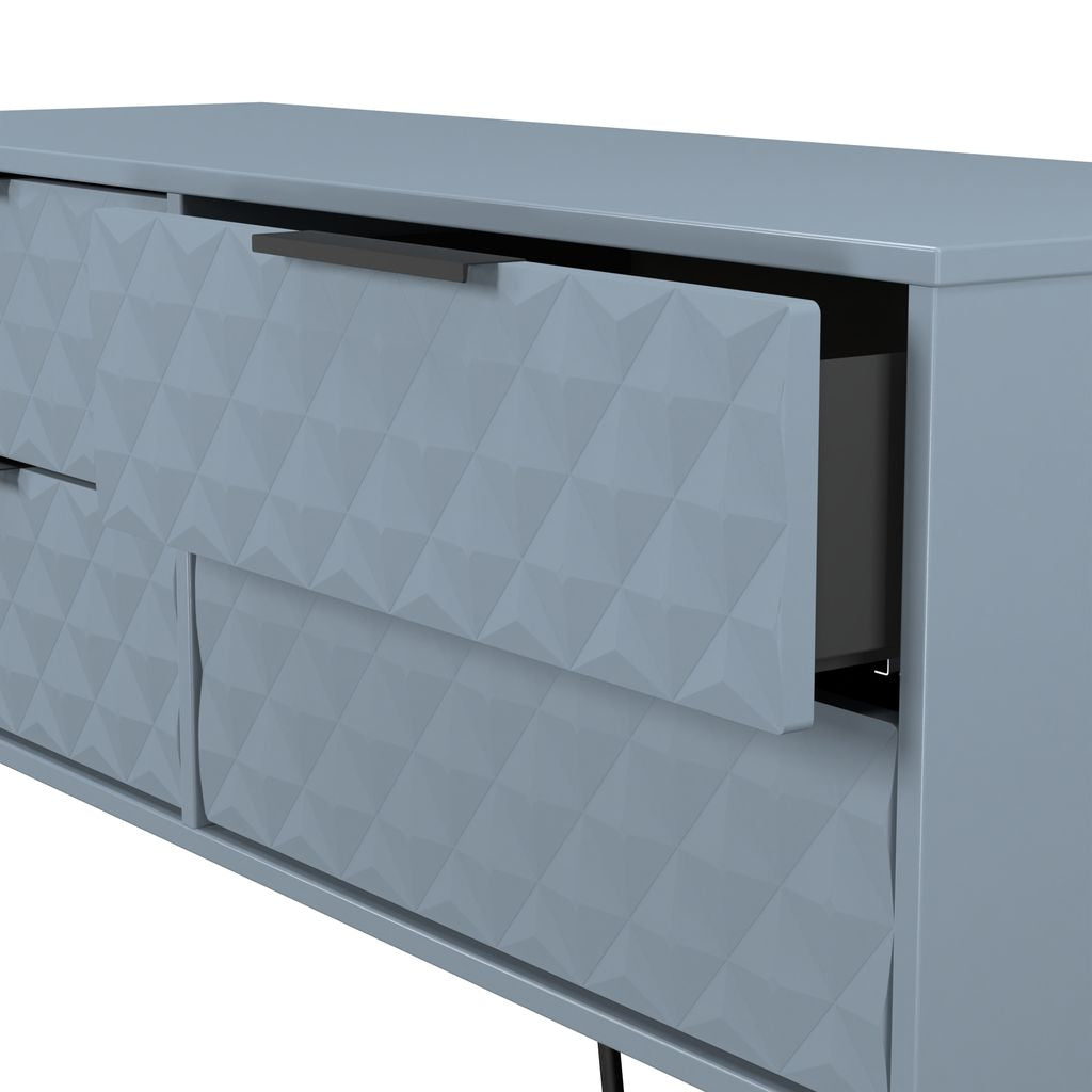 Harlequin 4 Drawer Bed Box with Black Hairpin Legs