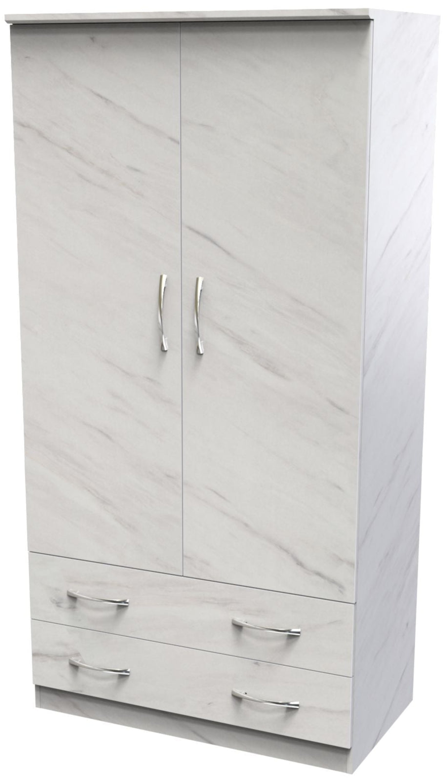 Avon Wide 2 Door 2 Drawer Double Wardrobe