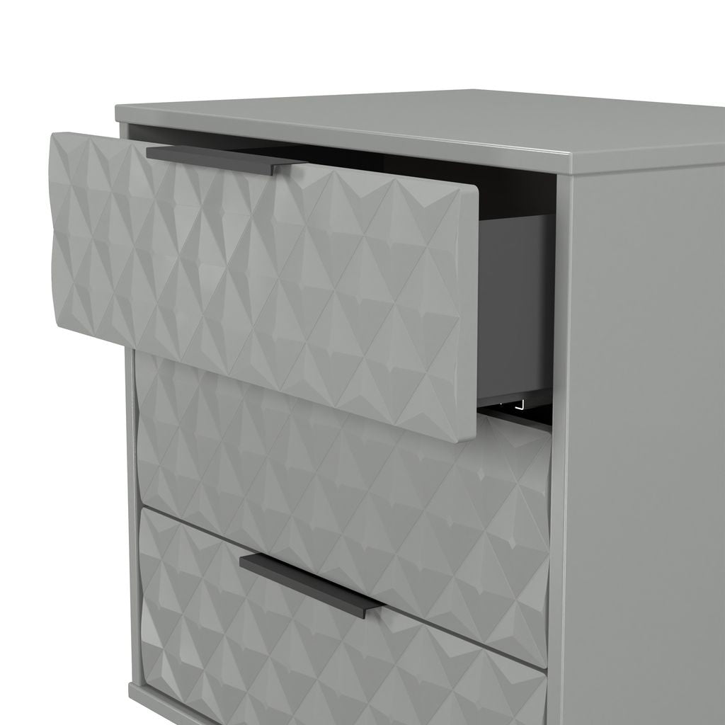 Harlequin 3 Drawer Midi Chest with Black Hairpin Legs