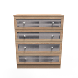 Rattan 4 Drawer Chest