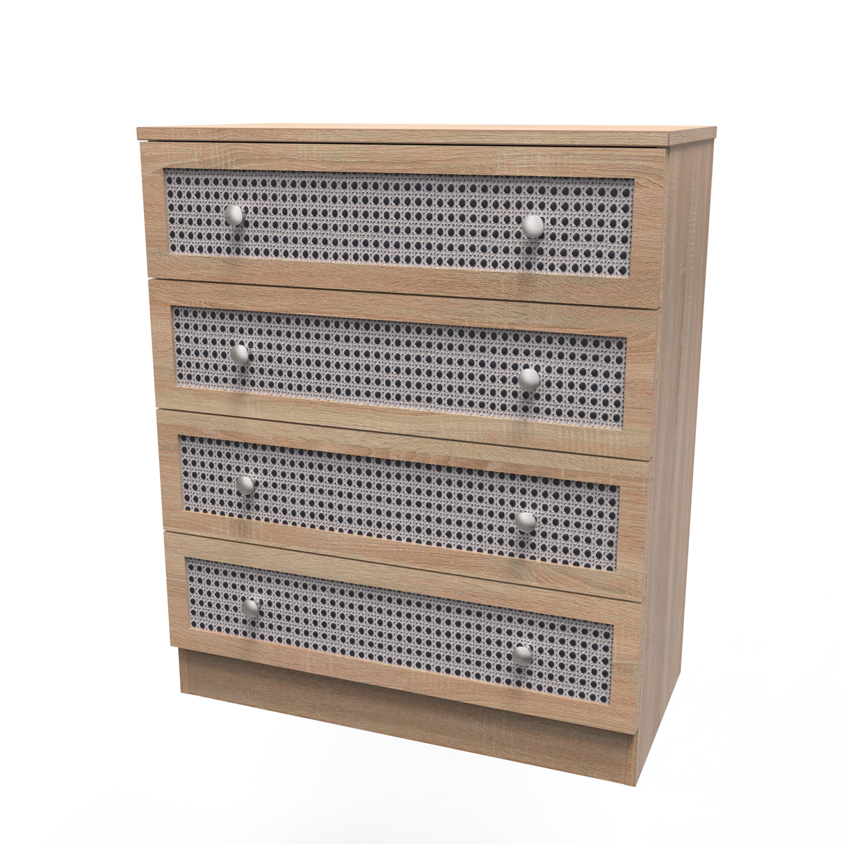 Rattan 4 Drawer Chest