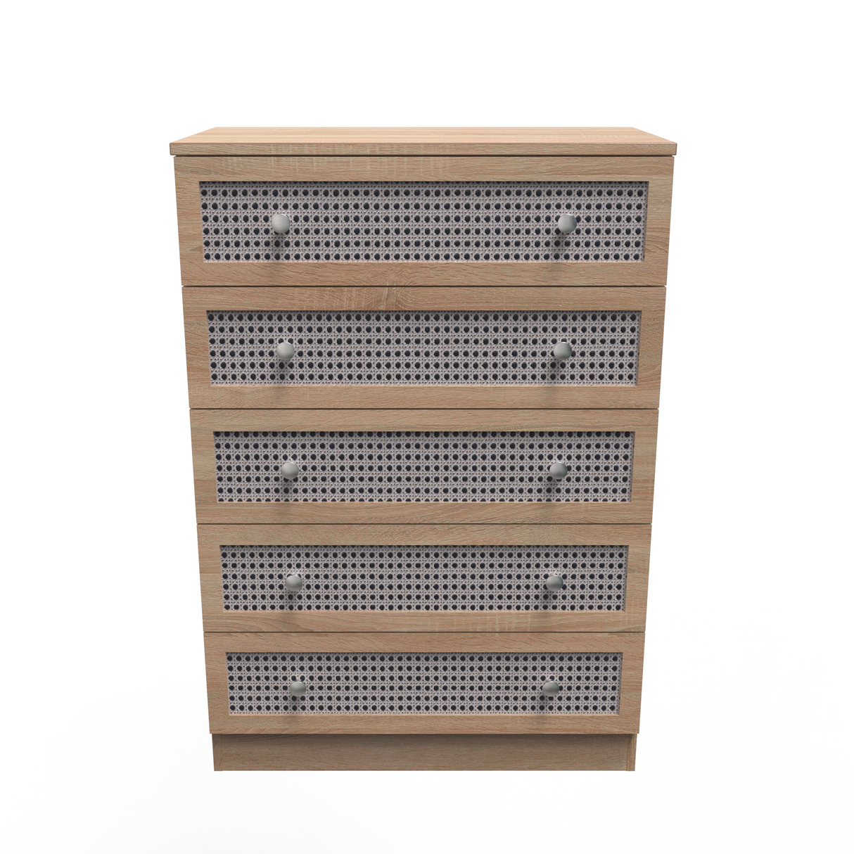 Rattan 5 Drawer Chest