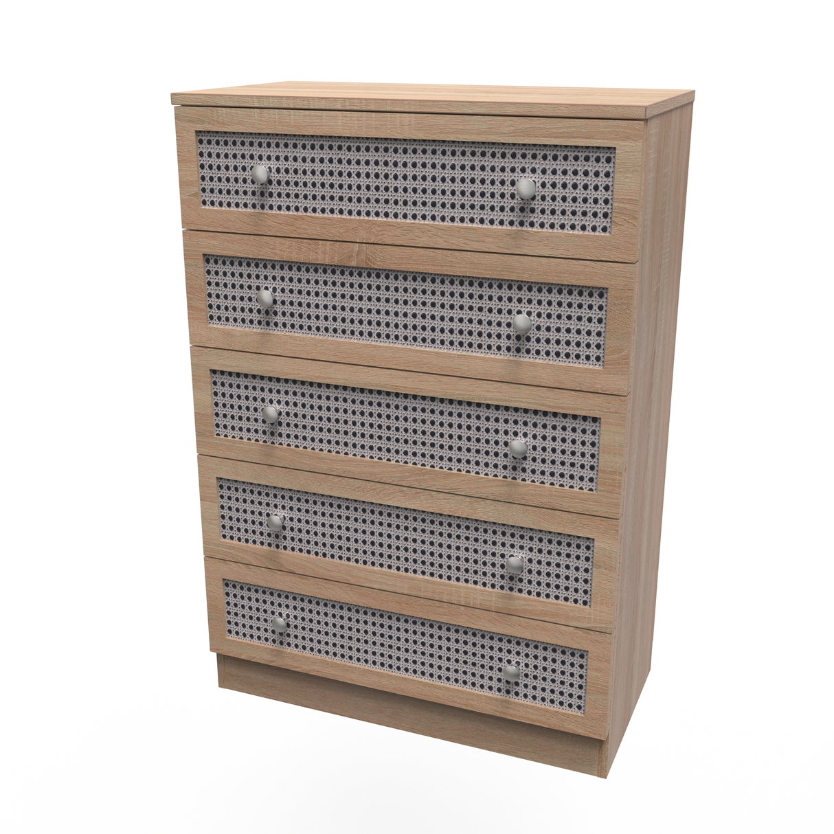 Rattan 5 Drawer Chest