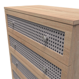 Rattan 5 Drawer Chest