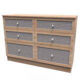 Rattan 6 Drawer Chest