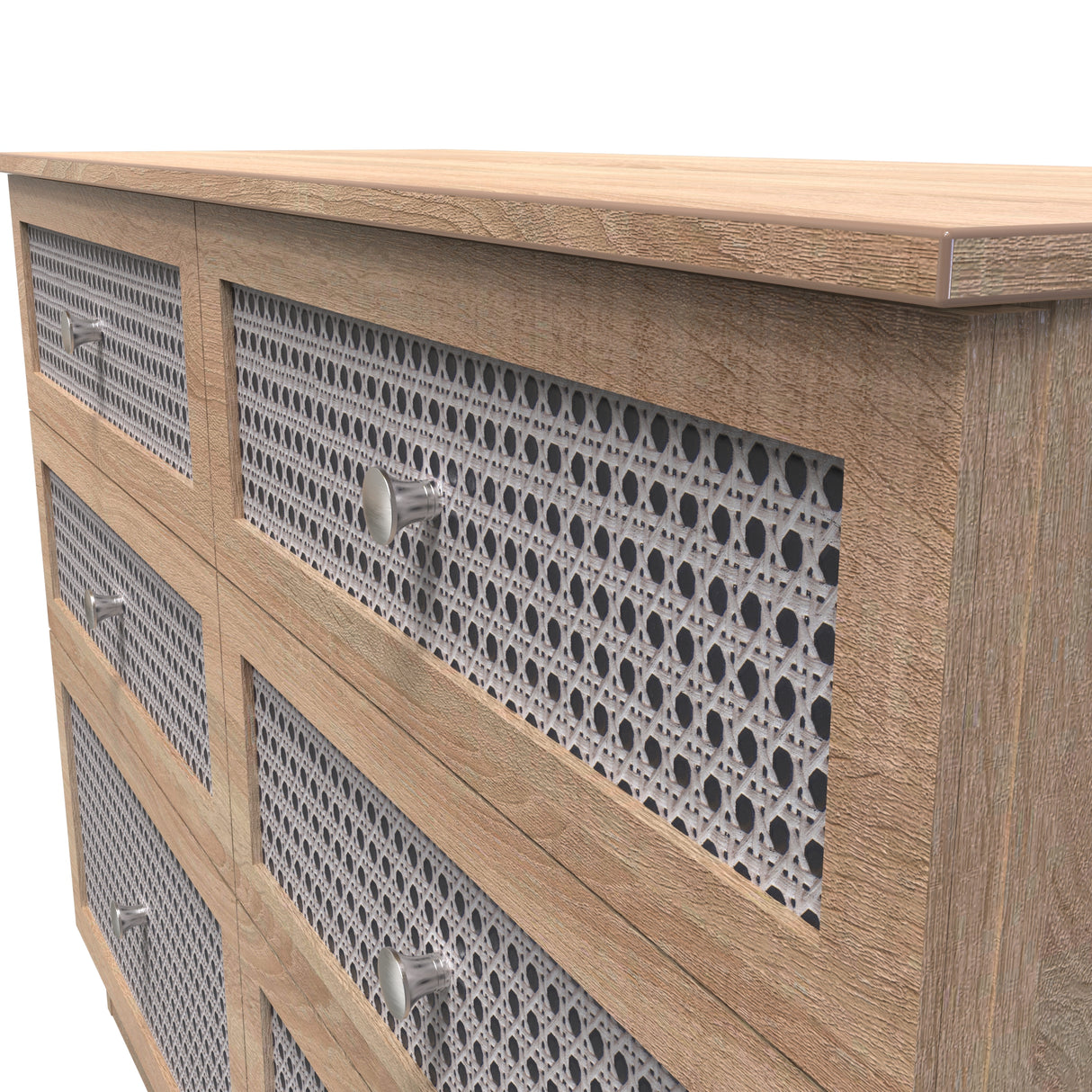 Rattan 6 Drawer Chest